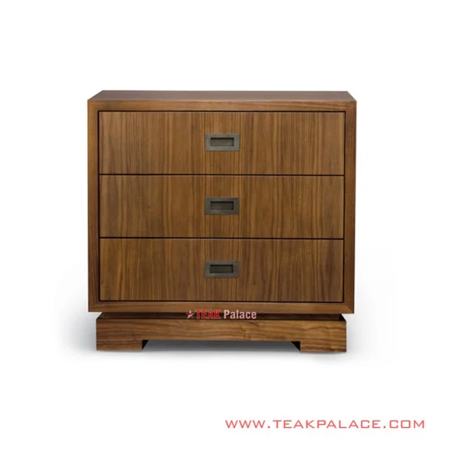 Nakas Kayu Jati Natural 3 Laci Seri Malang