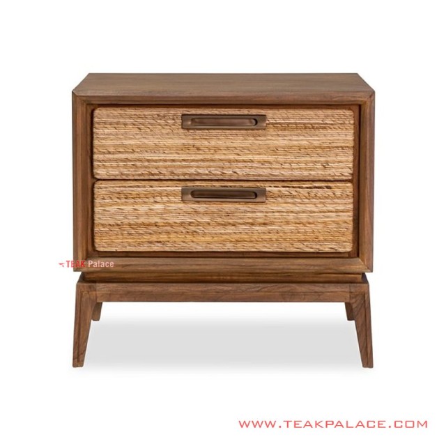 Nakas Minimalis Rotan Gemma Jati Salak Brown