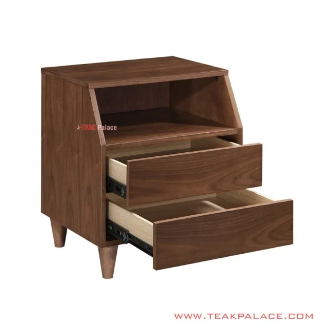 Nakas 2 Laci Minimalis Seri Nancy Salak Brown