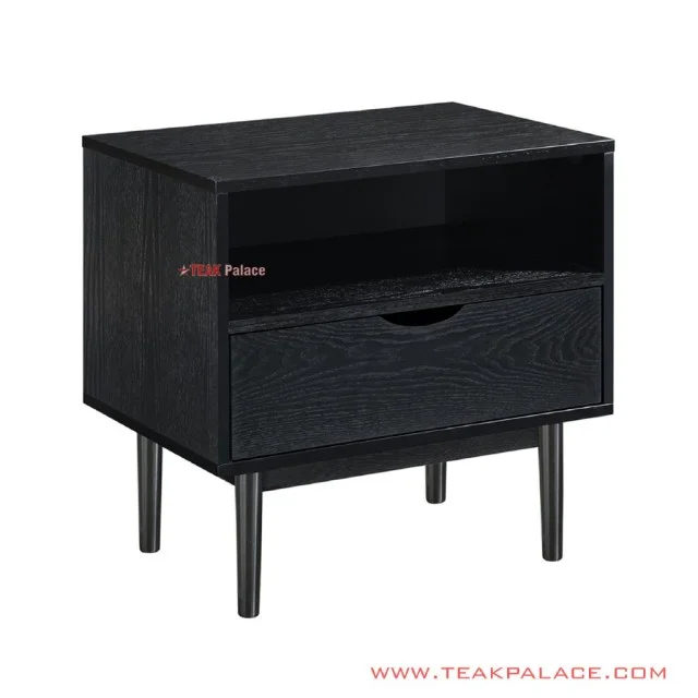 Nakas Minimalis Hitam Kayu Jati Seri Nabire