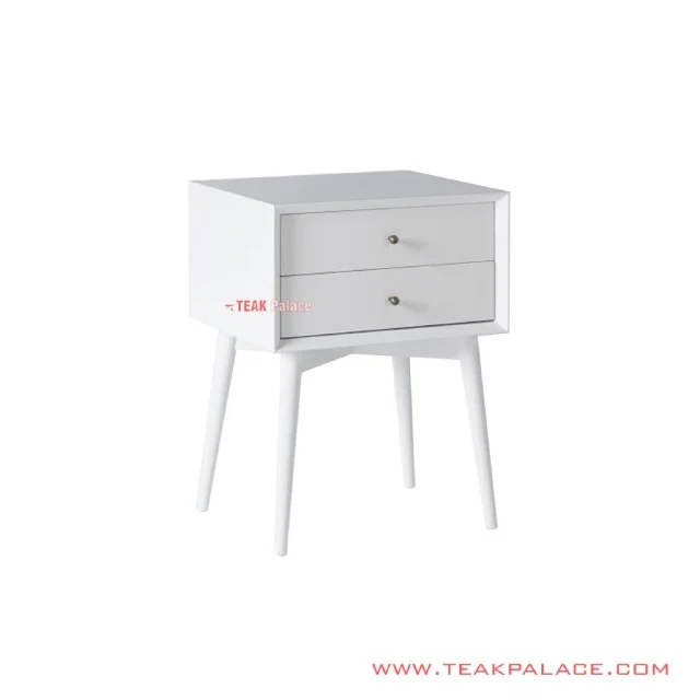 Nakas Kamar Minimalis Duco Putih Bafilo Jati Solid