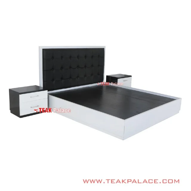 Set Dipan 2 Nakas Mewah Minimalis Black White Seri Vista Set Dipan 2 Nakas Mewah Minimalis Black White Seri Vista