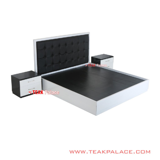 Set Dipan 2 Nakas Mewah Minimalis Black White Seri Vista Set Dipan 2 Nakas Mewah Minimalis Black White Seri Vista