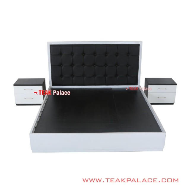 Set Dipan 2 Nakas Mewah Minimalis Black White Seri Vista Set Dipan 2 Nakas Mewah Minimalis Black White Seri Vista