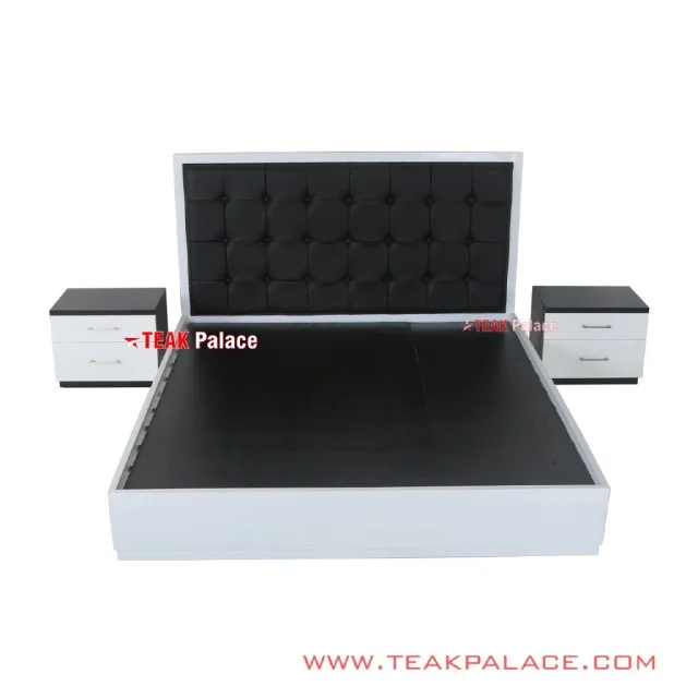 Set Dipan 2 Nakas Mewah Minimalis Black White Seri Vista Set Dipan 2 Nakas Mewah Minimalis Black White Seri Vista